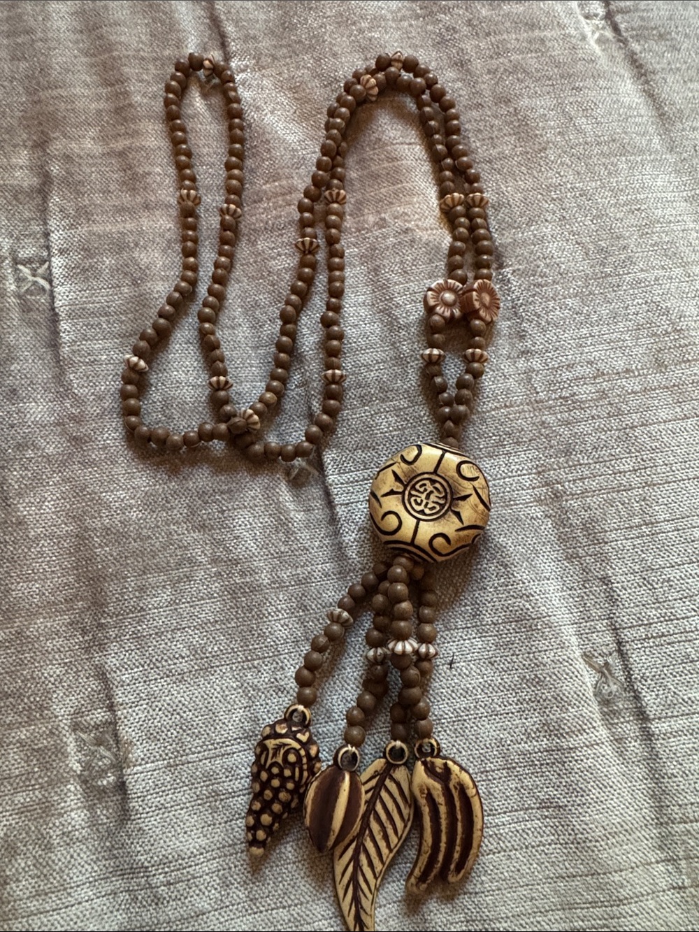 Handmade Artisan Charm Necklace | Tribal Boho Beaded Jewelry